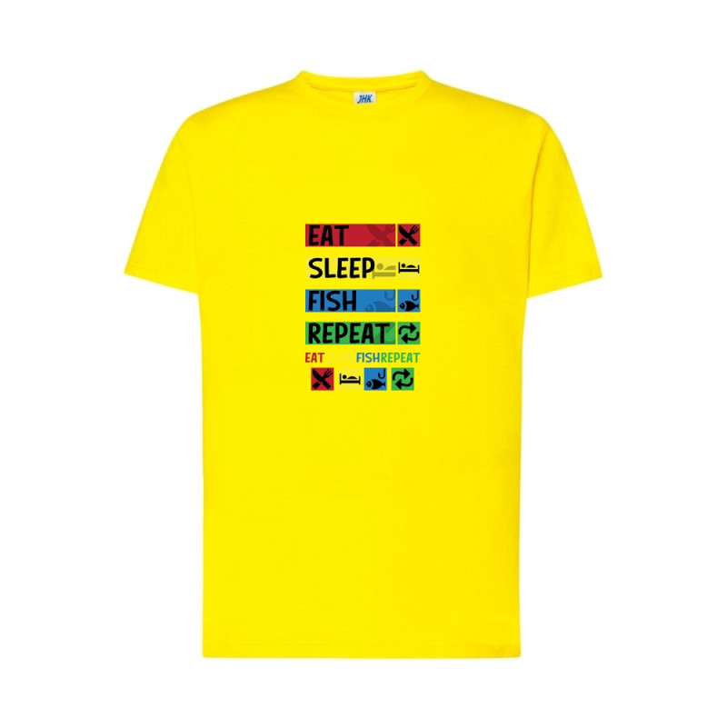 Eat Sleep Fish Repeat Koszulka męska 170g