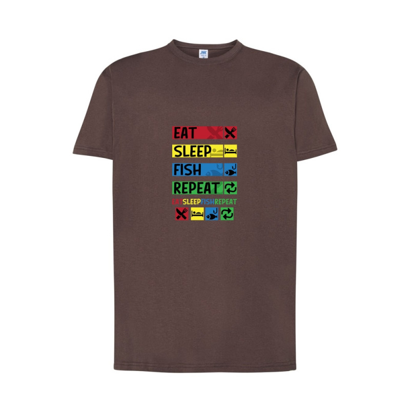 Eat Sleep Fish Repeat Koszulka męska 170g