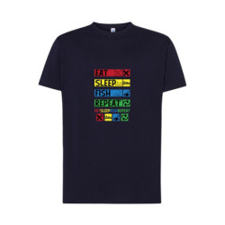 Eat Sleep Fish Repeat Koszulka męska 170g