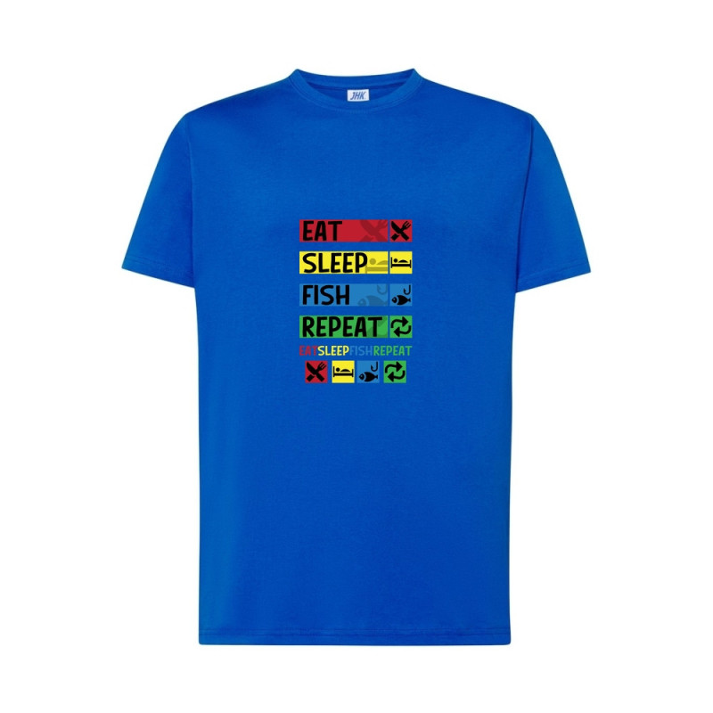 Eat Sleep Fish Repeat Koszulka męska 170g