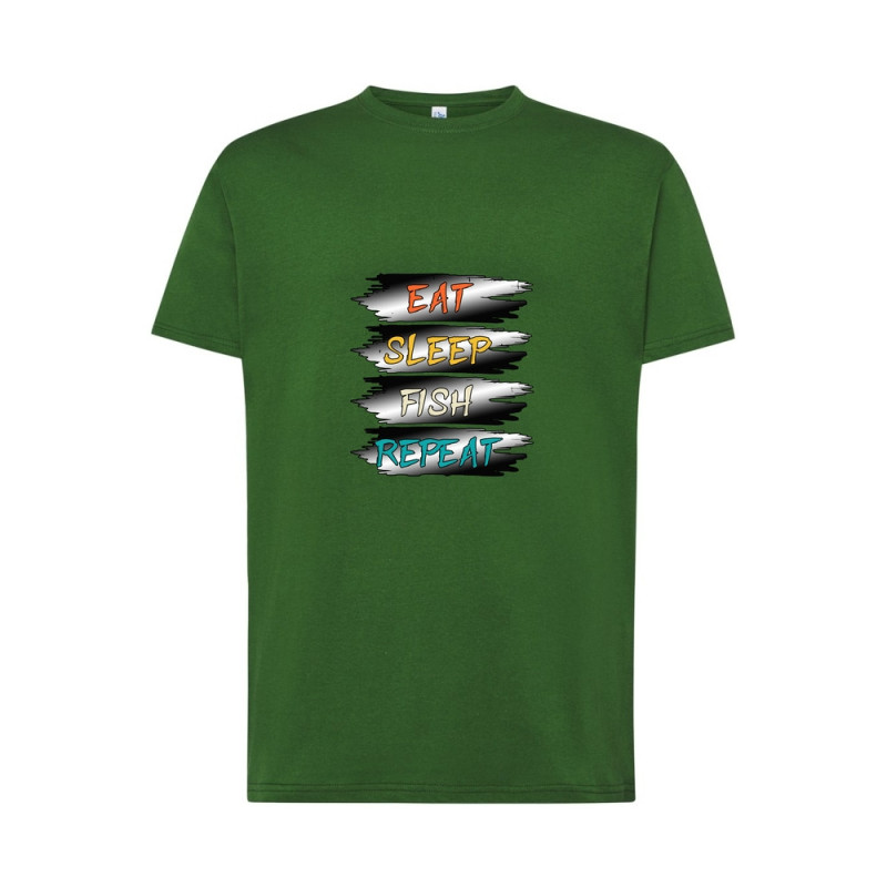 Eat Sleep Fish Repeat Koszulka męska 170g