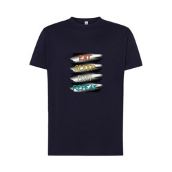 Eat Sleep Fish Repeat Koszulka męska 170g