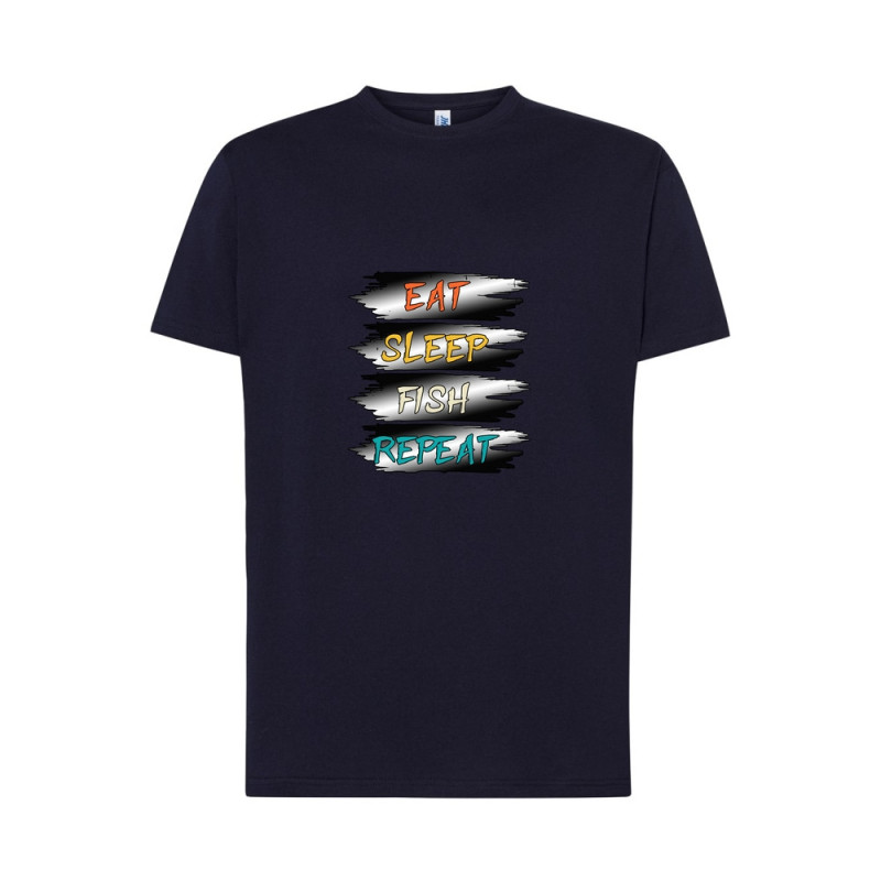 Eat Sleep Fish Repeat Koszulka męska 170g