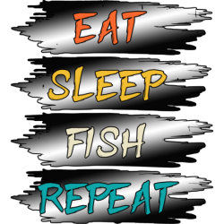 Eat Sleep Fish Repeat Koszulka męska 170g