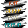 Eat Sleep Fish Repeat Koszulka męska 170g
