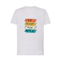 Eat Sleep Fish Repeat Koszulka męska 170g