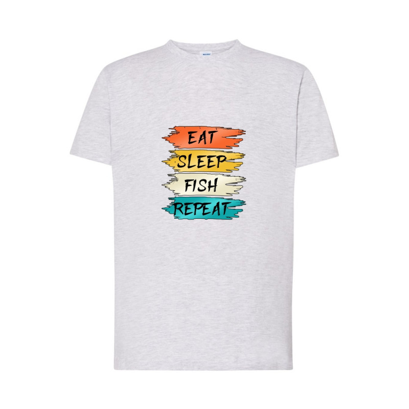 Eat Sleep Fish Repeat Koszulka męska 170g