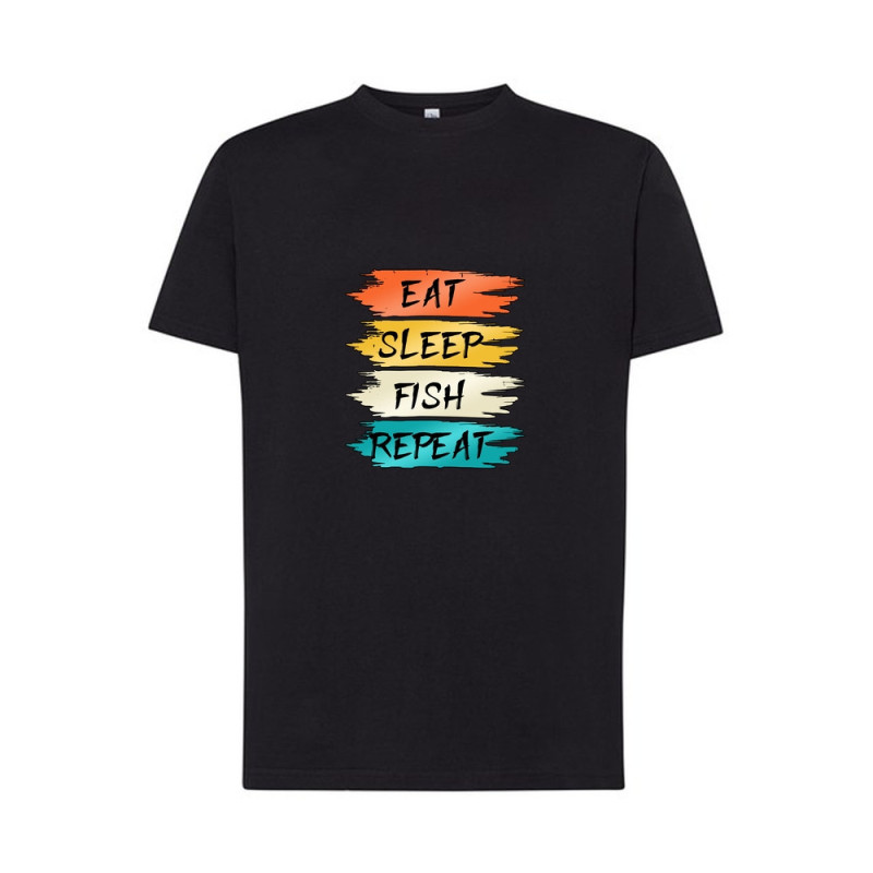 Eat Sleep Fish Repeat Koszulka męska 170g