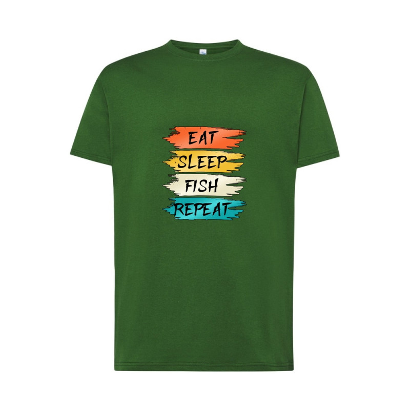 Eat Sleep Fish Repeat Koszulka męska 170g