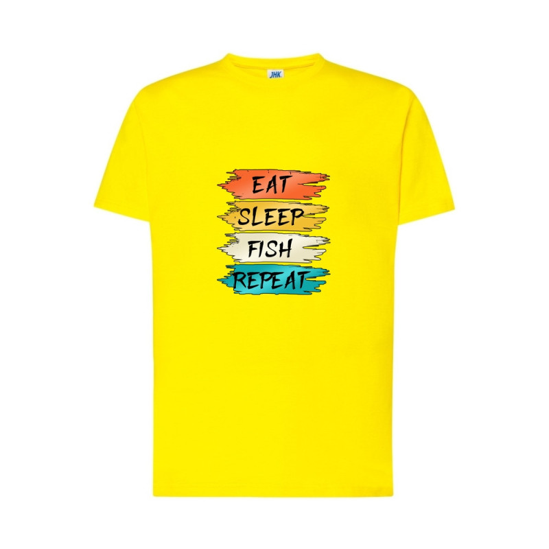 Eat Sleep Fish Repeat Koszulka męska 170g