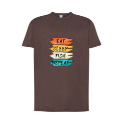 Eat Sleep Fish Repeat Koszulka męska 170g