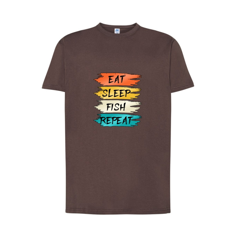 Eat Sleep Fish Repeat Koszulka męska 170g