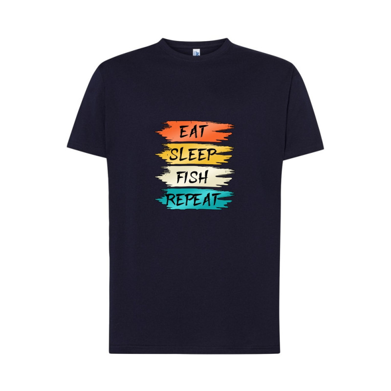 Eat Sleep Fish Repeat Koszulka męska 170g