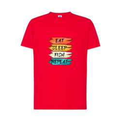 Eat Sleep Fish Repeat Koszulka męska 170g
