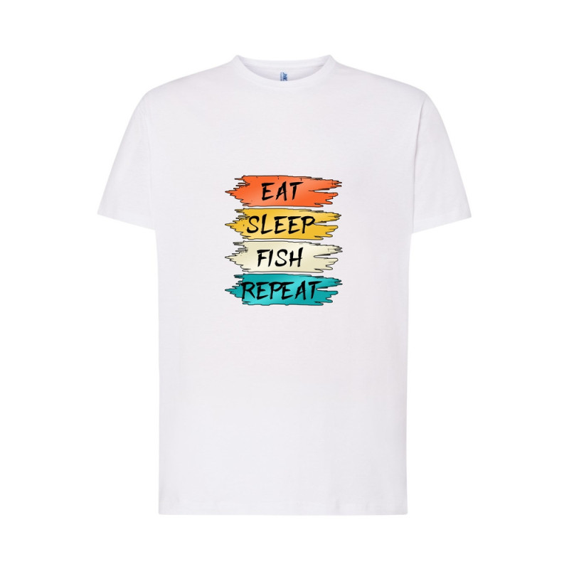 Eat Sleep Fish Repeat Koszulka męska 170g