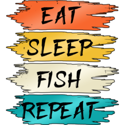 Eat Sleep Fish Repeat Koszulka męska 170g