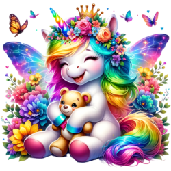 Słodki Jednorożec z miśkiem Koszulka dziecięca 150g