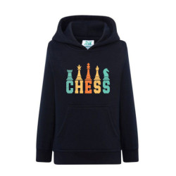 Szachy Chess Bluza dziecięca z kapturem 290g