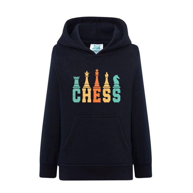 Szachy Chess Bluza dziecięca z kapturem 290g