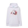 Biały koń i piękne róże Bluza dziecięca z kapturem 290g
