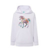 Piękny kwiecisty koń Bluza dziecięca z kapturem 290g