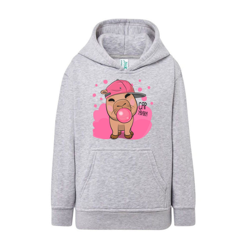 Crazy Kapibara z gumą balonową Bluza dziecięca z kapturem 290g