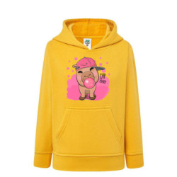 Crazy Kapibara z gumą balonową Bluza dziecięca z kapturem 290g