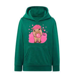 Crazy Kapibara z gumą balonową Bluza dziecięca z kapturem 290g