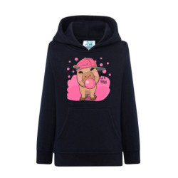 Crazy Kapibara z gumą balonową Bluza dziecięca z kapturem 290g