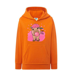 Crazy Kapibara z gumą balonową Bluza dziecięca z kapturem 290g