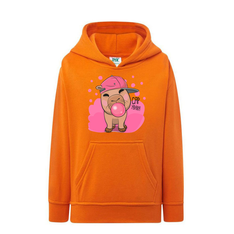 Crazy Kapibara z gumą balonową Bluza dziecięca z kapturem 290g
