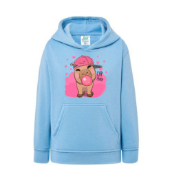 Crazy Kapibara z gumą balonową Bluza dziecięca z kapturem 290g