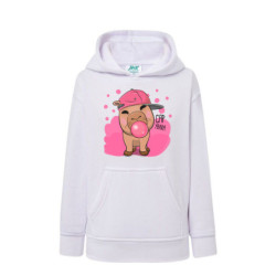 Crazy Kapibara z gumą balonową Bluza dziecięca z kapturem 290g