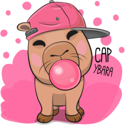 Crazy Kapibara z gumą balonową Bluza dziecięca z kapturem 290g