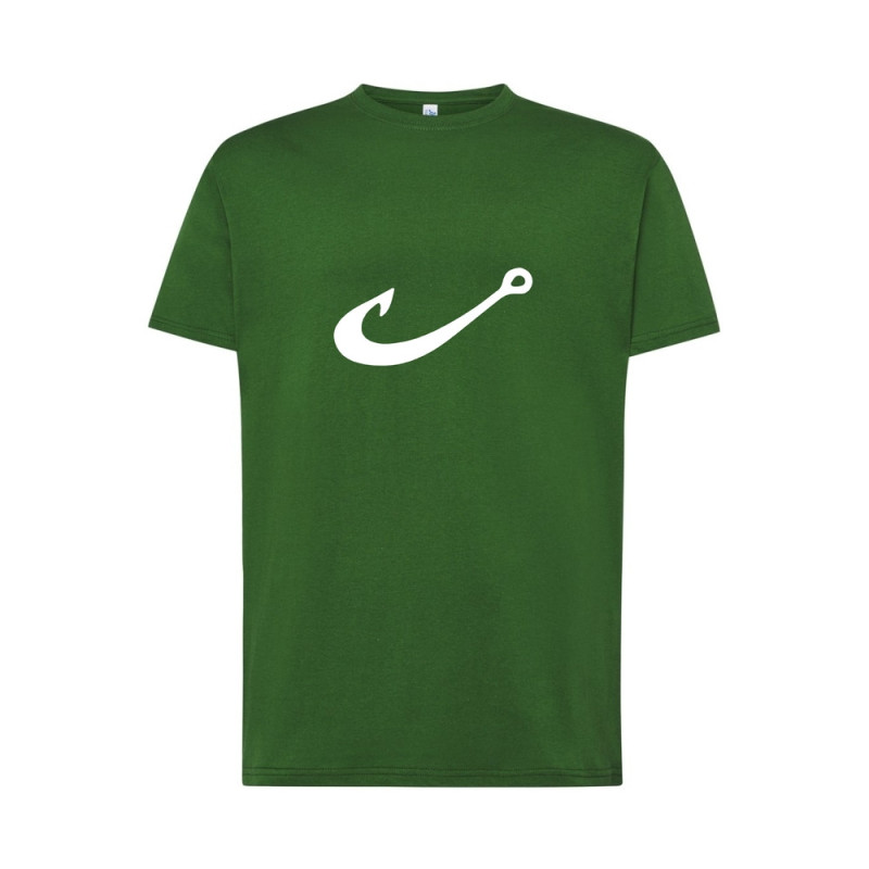 Biały haczyk Koszulka męska 170g