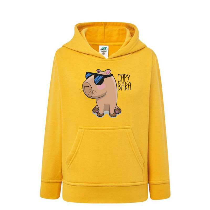 Kapibara w okularach Bluza dziecięca z kapturem 290g