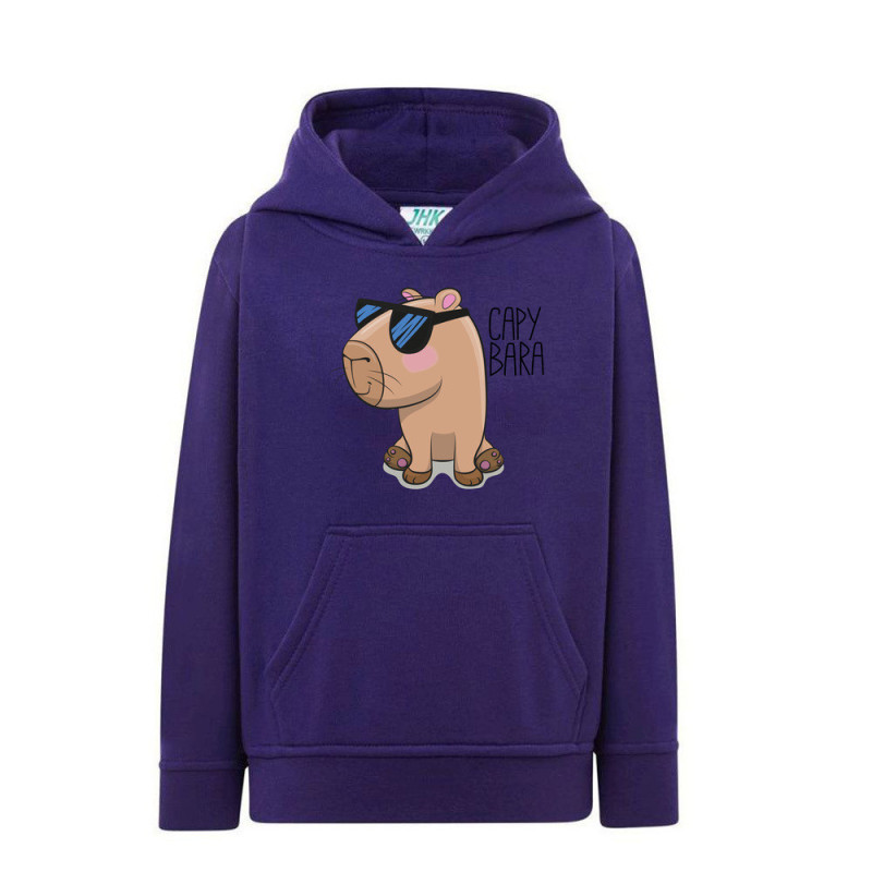 Kapibara w okularach Bluza dziecięca z kapturem 290g