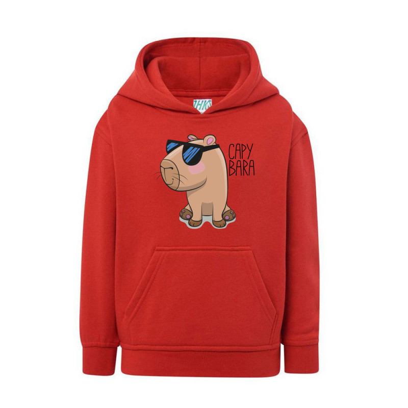 Kapibara w okularach Bluza dziecięca z kapturem 290g