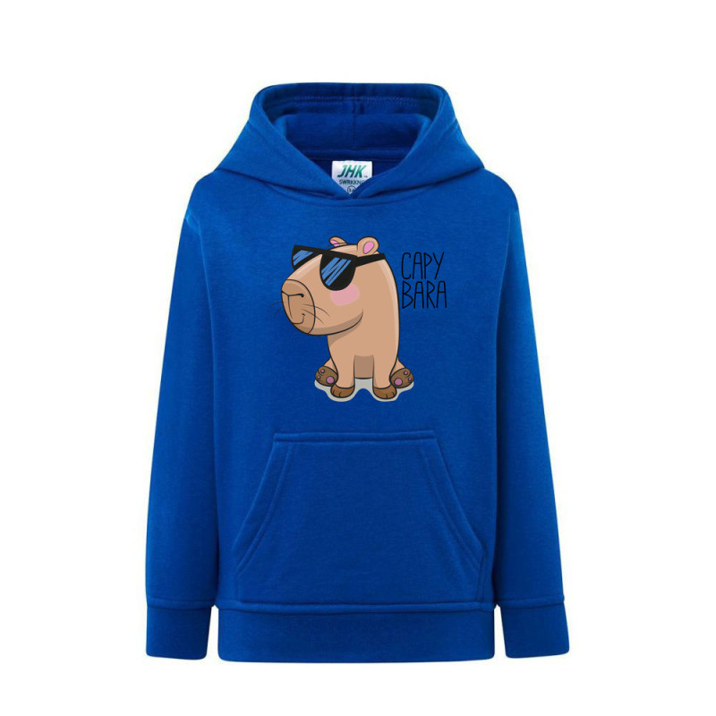 Kapibara w okularach Bluza dziecięca z kapturem 290g