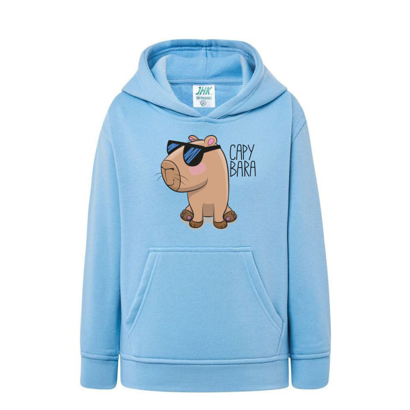 Kapibara w okularach Bluza dziecięca z kapturem 290g