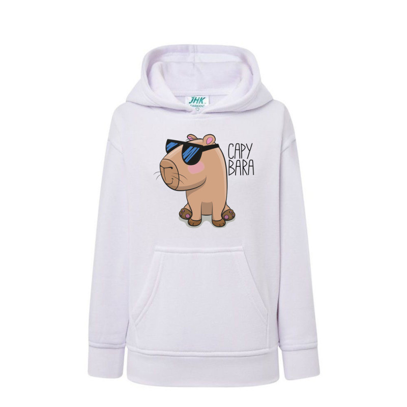 Kapibara w okularach Bluza dziecięca z kapturem 290g