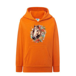 Piękny koń z wiankiem Bluza dziecięca z kapturem 290g