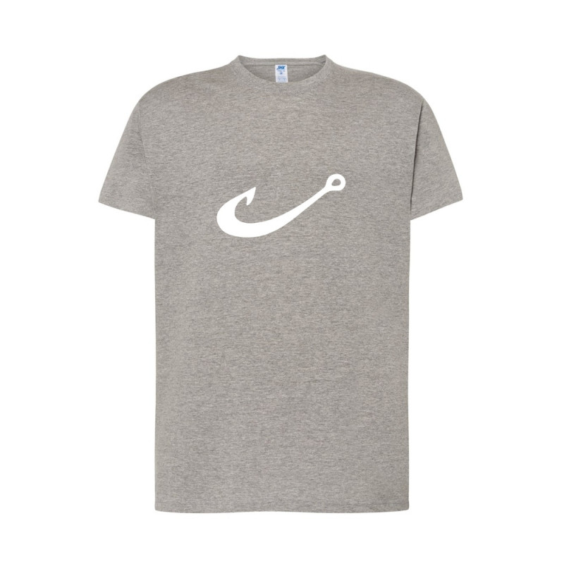 Biały haczyk Koszulka męska 170g