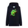 Słodki zielony mały kameleon Bluza dziecięca z kapturem 290g