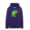 Słodki zielony mały kameleon Bluza dziecięca z kapturem 290g