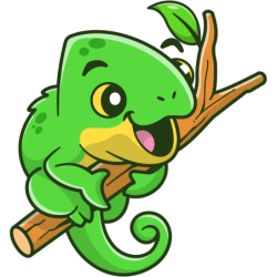 Słodki zielony mały kameleon Bluza dziecięca z kapturem 290g