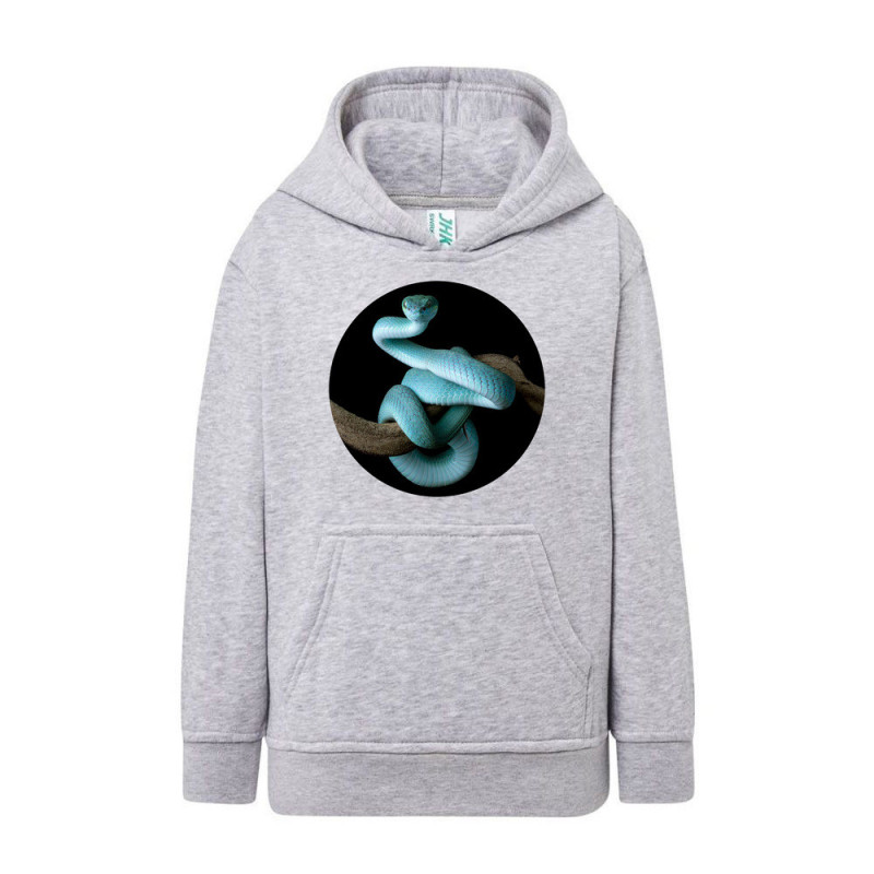 Niebieski wąż na gałęzi Bluza dziecięca z kapturem 290g