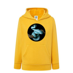 Niebieski wąż na gałęzi Bluza dziecięca z kapturem 290g