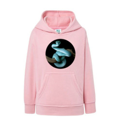 Niebieski wąż na gałęzi Bluza dziecięca z kapturem 290g