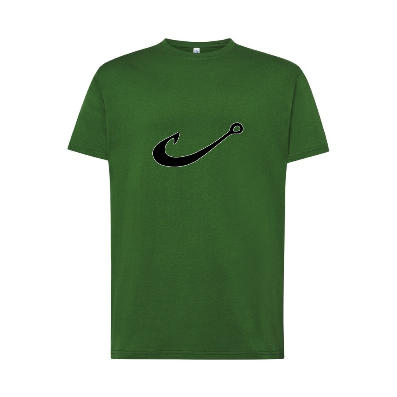 Czarny haczyk Koszulka męska 170g